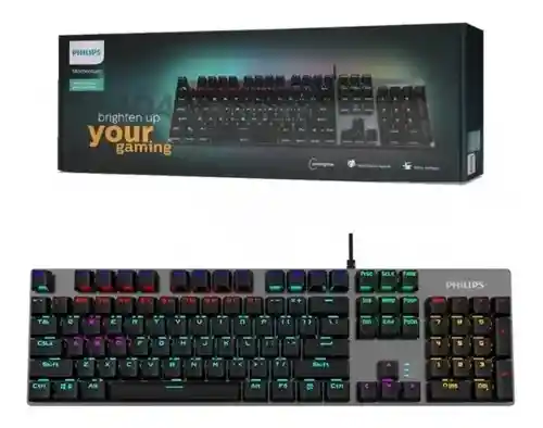 Teclado Gamer Mecánico Alámbrico Philips