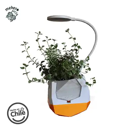 Maceta Rokita Inteligente Con Autorriego Y Luz De Mekero Rokita Amarilla