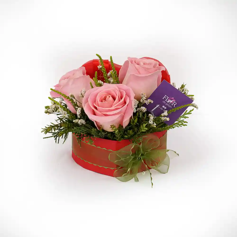 Arreglo Floral :caja De Corazón Xs