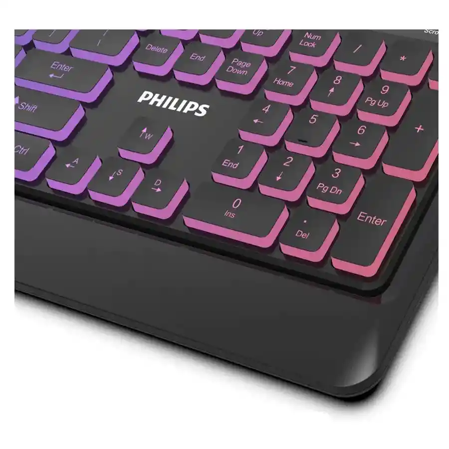 Teclado Philips Gamer Spk8294 Con Luz Led