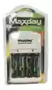 Kit Cargador Mas Pilas Aa Recargable Maxday