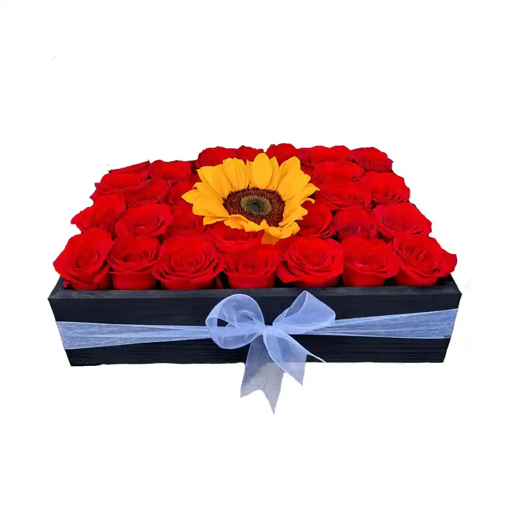 Box Rosas Y Girasol