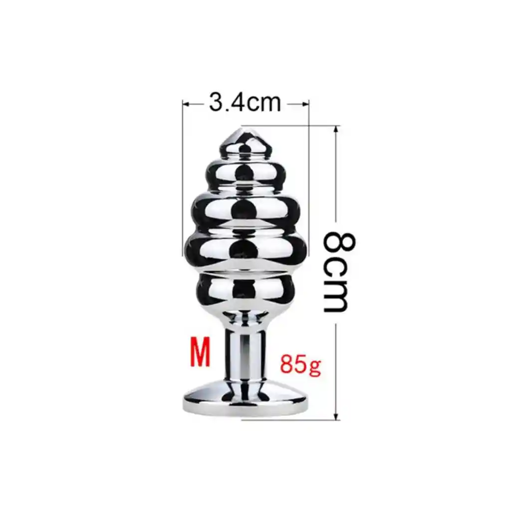 Plug Anal Rosca De Acero Inox - Talla M