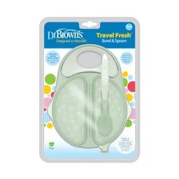 Plato Y Cuchara Para Viaje Drbrowns 4m+