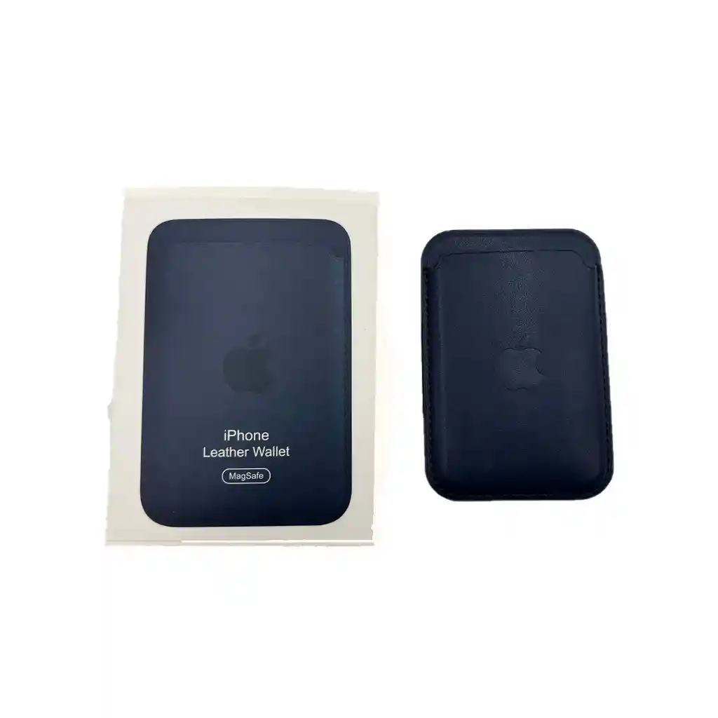 Billetera De Cuero Para Iphone 12/13/14 Con Magsafe Azul