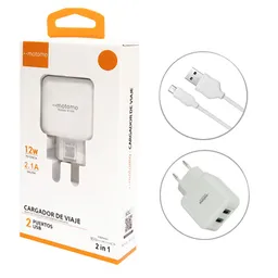 Cargador Completo Motomo De 12w Micro Usb