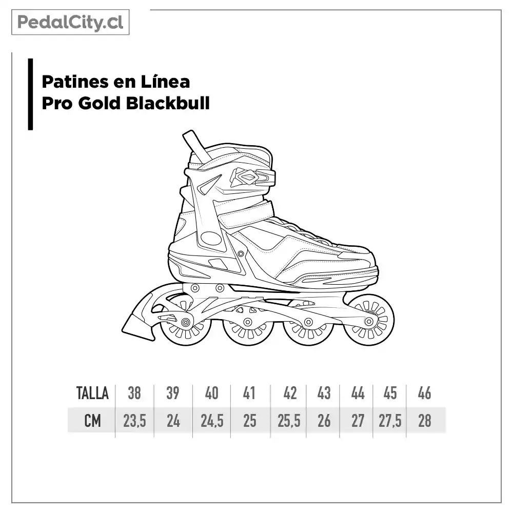 Patines En Línea Blackbull Pro Gold Talla 41