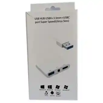 Adaptador Hub 3 En 1 Usb A Usb-c Auxiliar 3.5mm Usb3.0