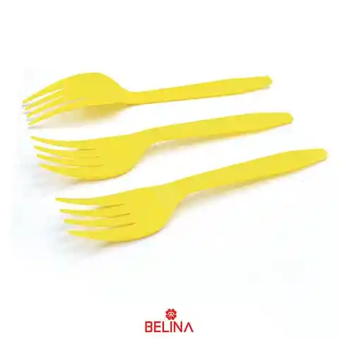 Tenedor Amarillo 12pcs