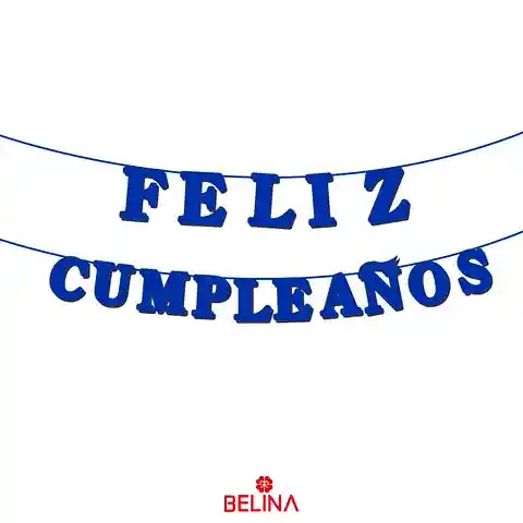 Guirnalda Feliz Cumpleaños Azul