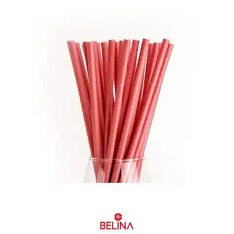 Bombillas Papel Roja 25pcs