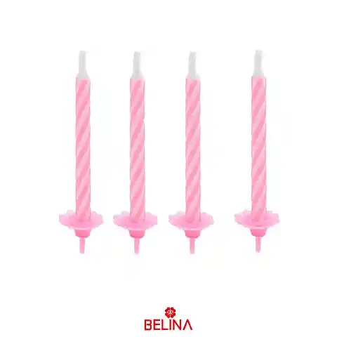 Vela Rosa 24pcs