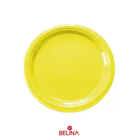 Plato Plastico Amarillo 18cm