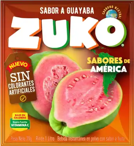 Zuko Refresco En Polvo Sabor Guayaba