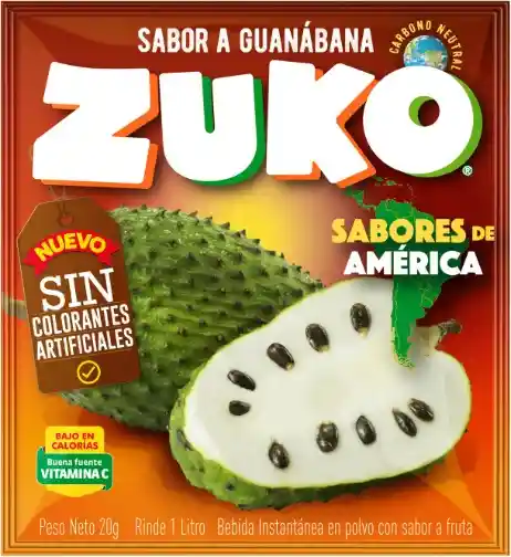 Zuko Refresco En Polvo Sabor Guanabana