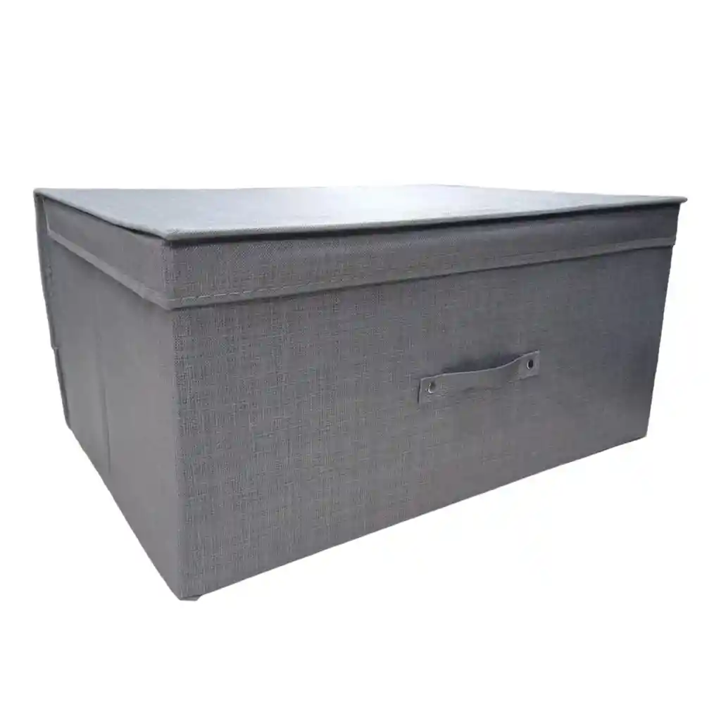 Caja Organizadora Multiuso Hogar 50x40x30 Cm Gris Oscuro