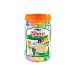 Snack Gatos Churu Pollo Y Atun Variedades 50un