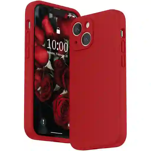 Carcasa Silicon Case Roja Para Iphone 14