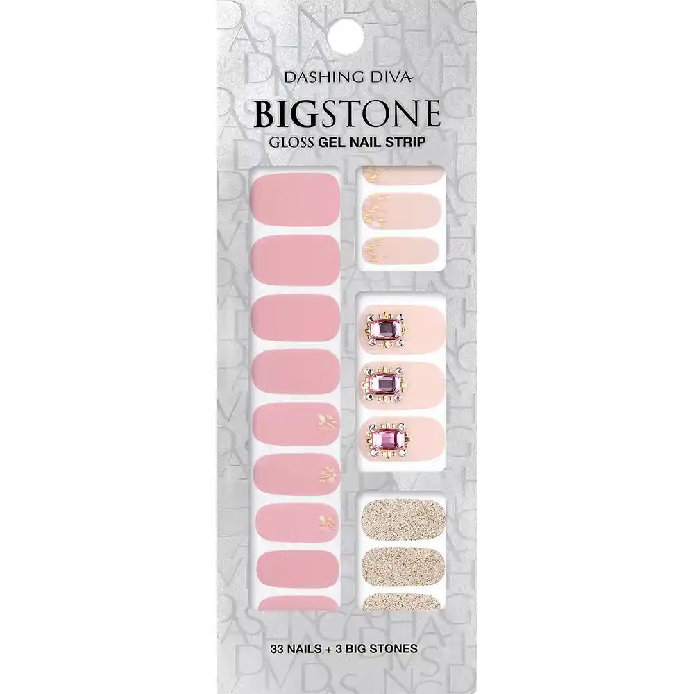 Big Stone Gloss Gel Nail Strip: Gvp49b