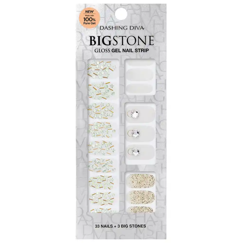 Big Stone Gloss Gel Nail Strip: Gvp134b