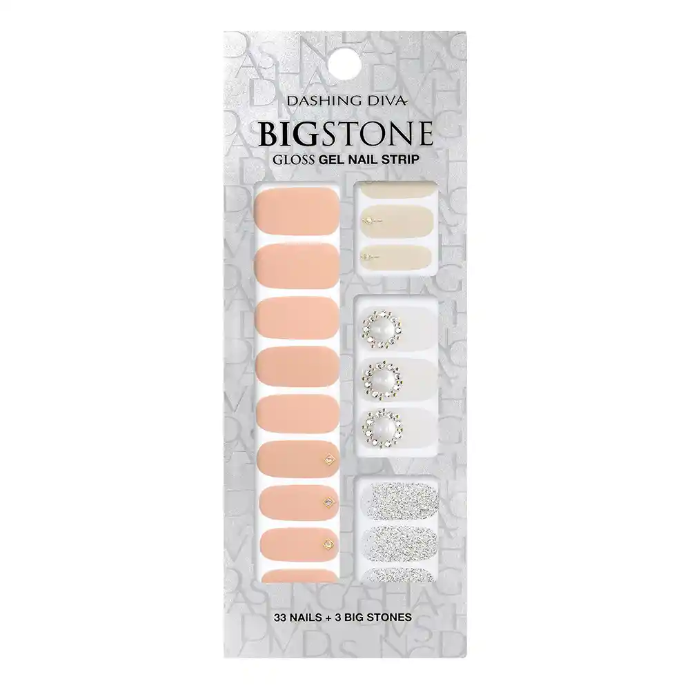 Big Stone Gloss Gel Nail Strip: Gvp48b