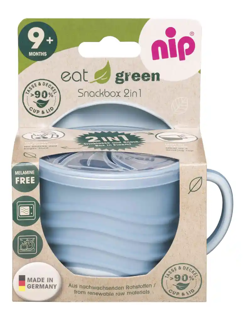 Pocillo Snack Green 2en1 Color Azul