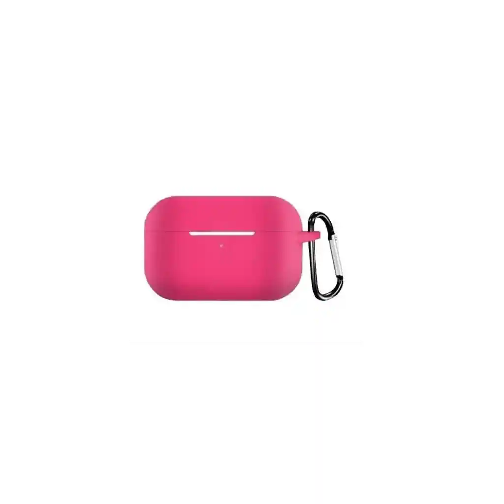 Funda De Silicona Protectora Para Airpods Pro Antigolpes Con Gancho De Agarre Fucsia