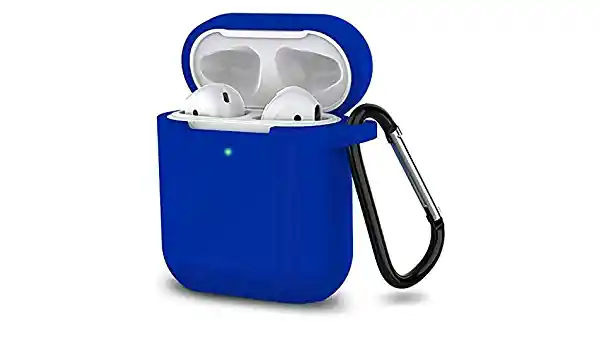 Funda De Silicona Protectora Para Airpods Pro Antigolpes Con Gancho De Agarre Azul