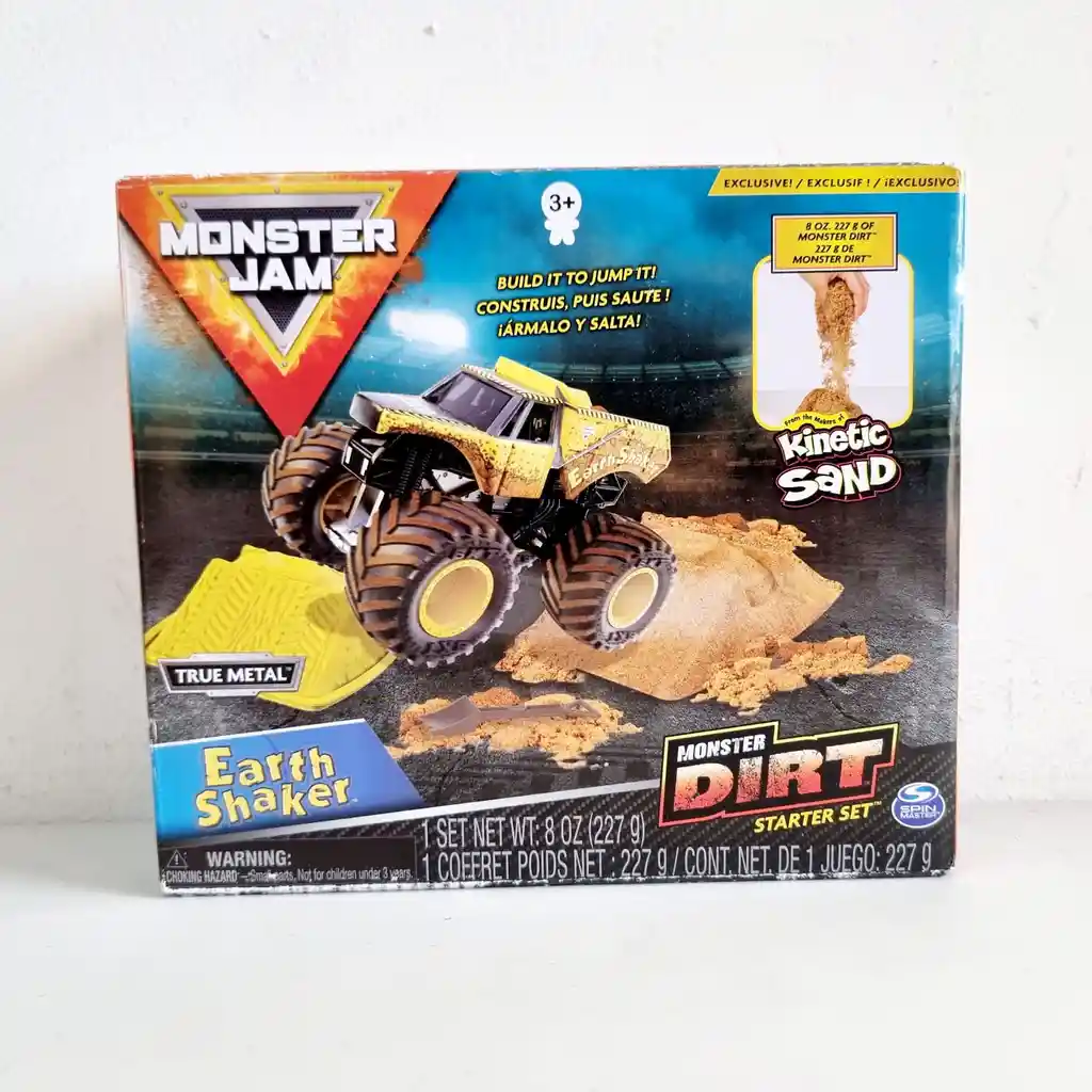 Vehiculo Monster Jam Set Con Arena Plegable