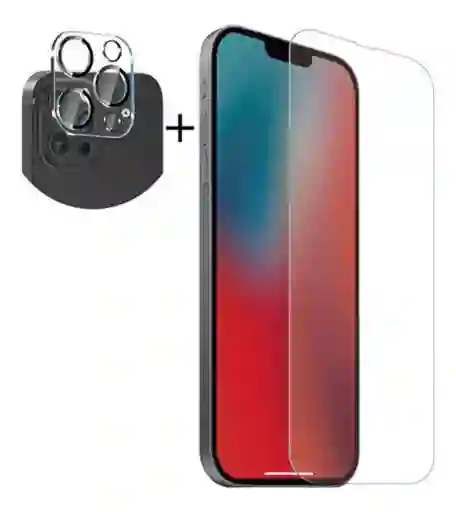 Lamina De Vidrio Completa + Vidrio Protector De Camara Iphone 12 Mini