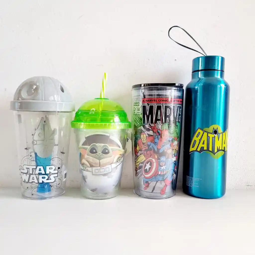 Vasos Personalizados Star Wars Y Marvel, Botella D