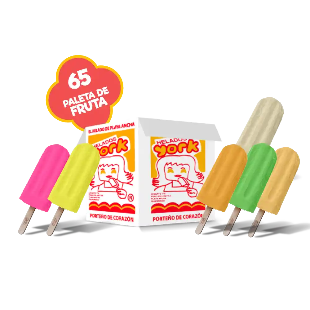 Helados De Agua York 65 Unidades Sabores Surtidas