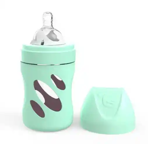 Mamadera Vidrio Twistshake 180 Ml Verde