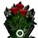 Ramo Premium De 3 Rosas Rojas