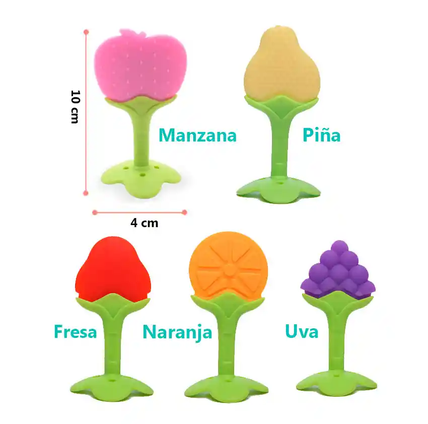 Mordedor Silicona Fruta Rasca Encías Dentición Bebe Guagua