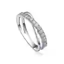 Anillo Destin White Plata Italiana - Talla 9 Usa