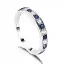 Anillo Cintillo Mix Plata Italiana - Talla 6 Usa