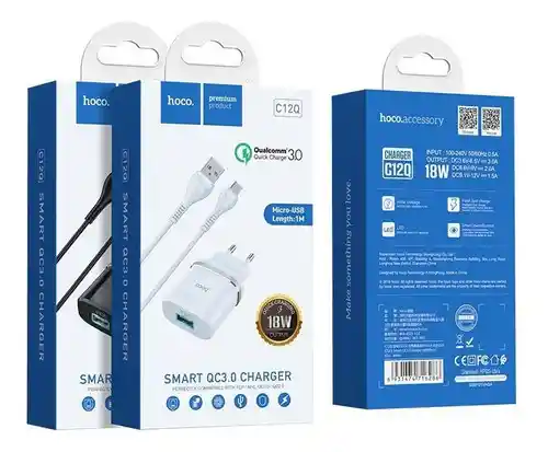 Cargador Huawei Y Samsung 18w Usb Micro