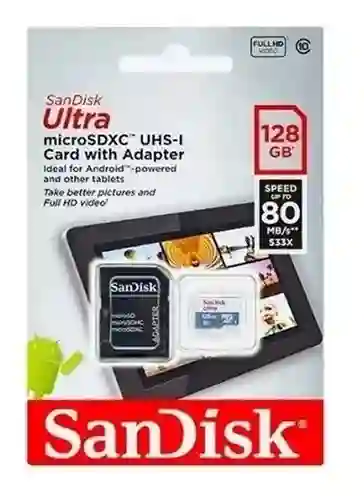 Tarjeta De Memoria Sandisk Ultra 128g