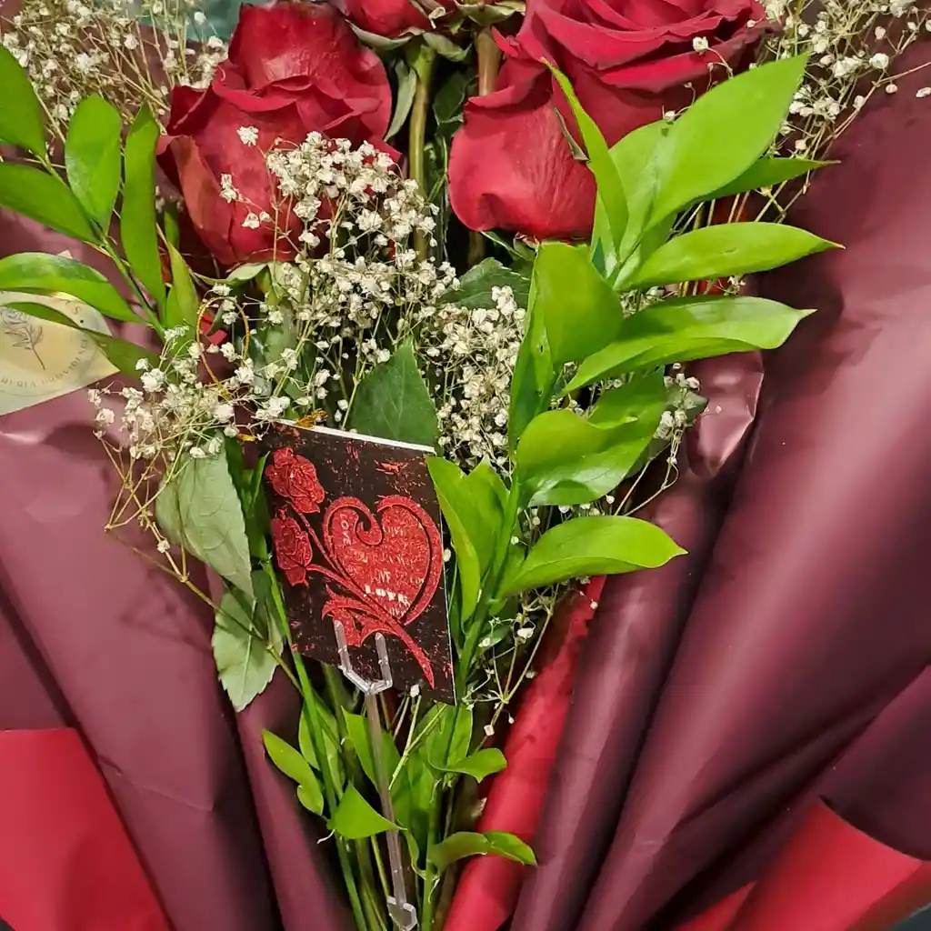 Ramo Premium De 3 Rosas Rojas