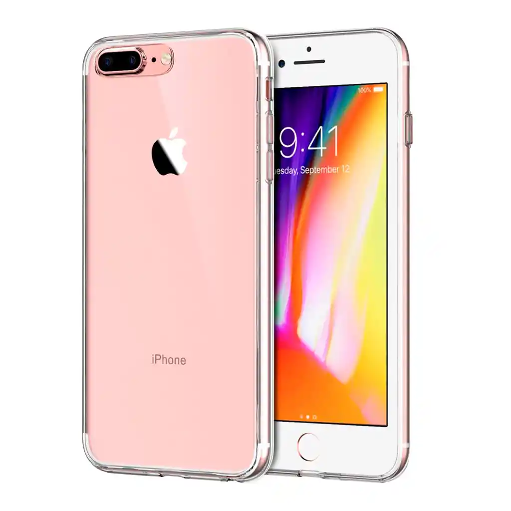 Carcasa Transparente Para Iphone 7/8 Plus Con Bordes Reforzados