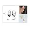 Argolla Huggies Lentejuelas Plata Fina 925