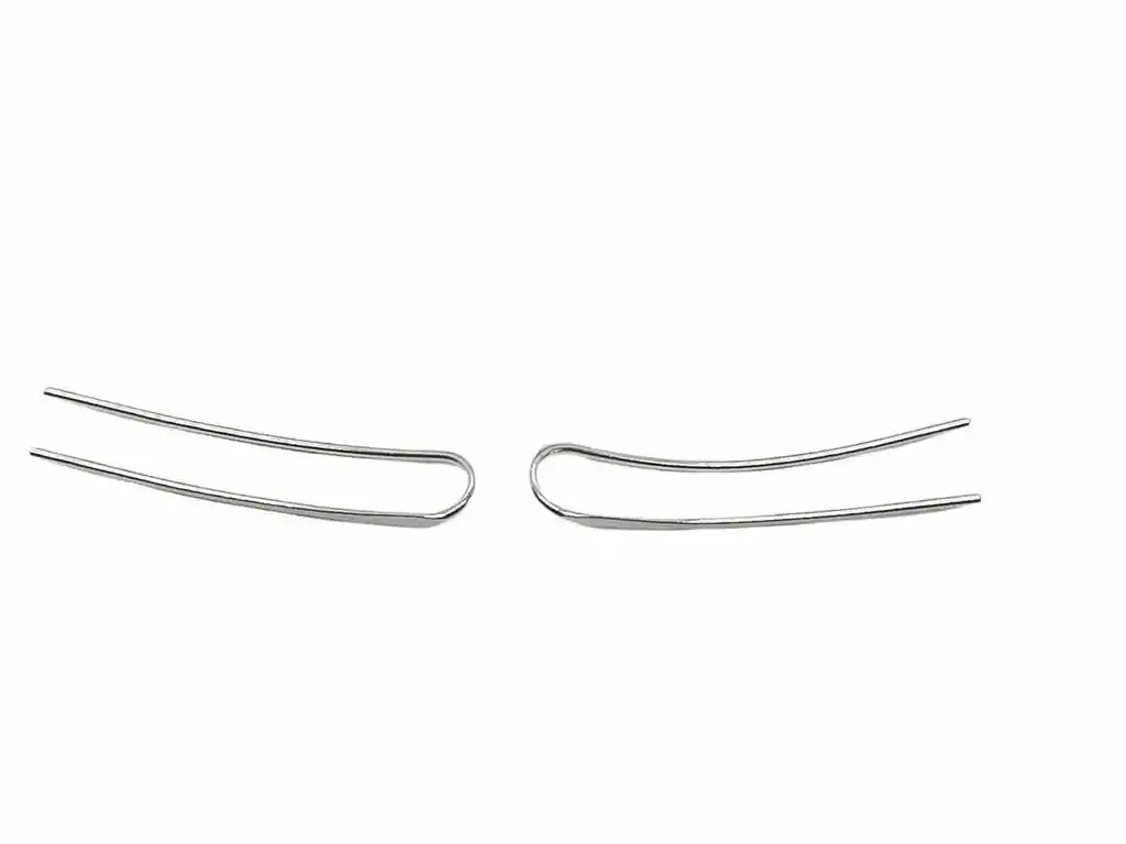 Aros Plata Fina 925 Clip Earcuff Minimalista Trepador