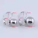 Aros Hipoalergenicos Esfera Argollas Huggie Plateadas