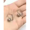 Aros Hipoalergenicos Esfera Argollas Huggie Plateadas