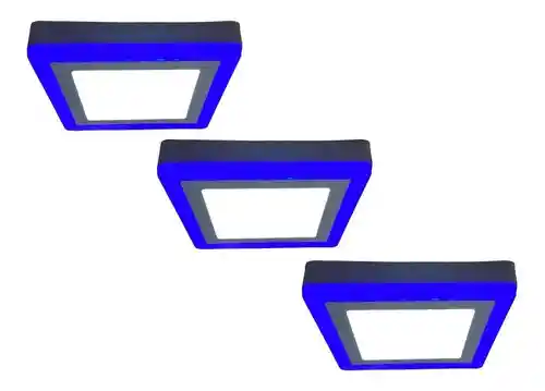 X3 Plafon Techo Foco Led Sobrepuesto Focos Interior 18+6w