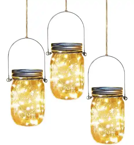 Pack X3 Luz Solar Para Jardin Luces Hada Solares Lampara Led