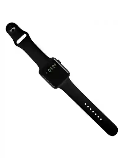 Correa Para Reloj Apple Watch Negra De Silicona Resistente Para 42-44-45