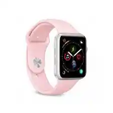 Correa Para Reloj Apple Watch Color Rosada De Silicona 38-40-41mm