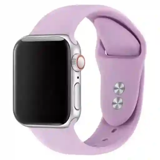 Correa Para Reloj Apple Watch De Silicona Resistente Color Morado 38-40-41mm